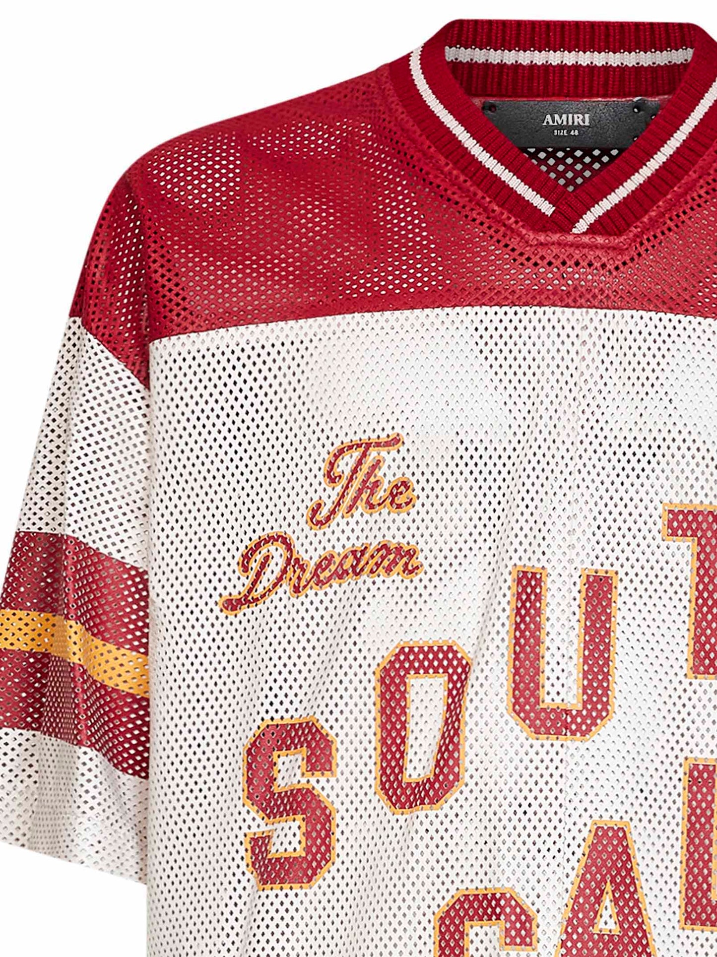 Maglia South Cali in pelle traforata avorio