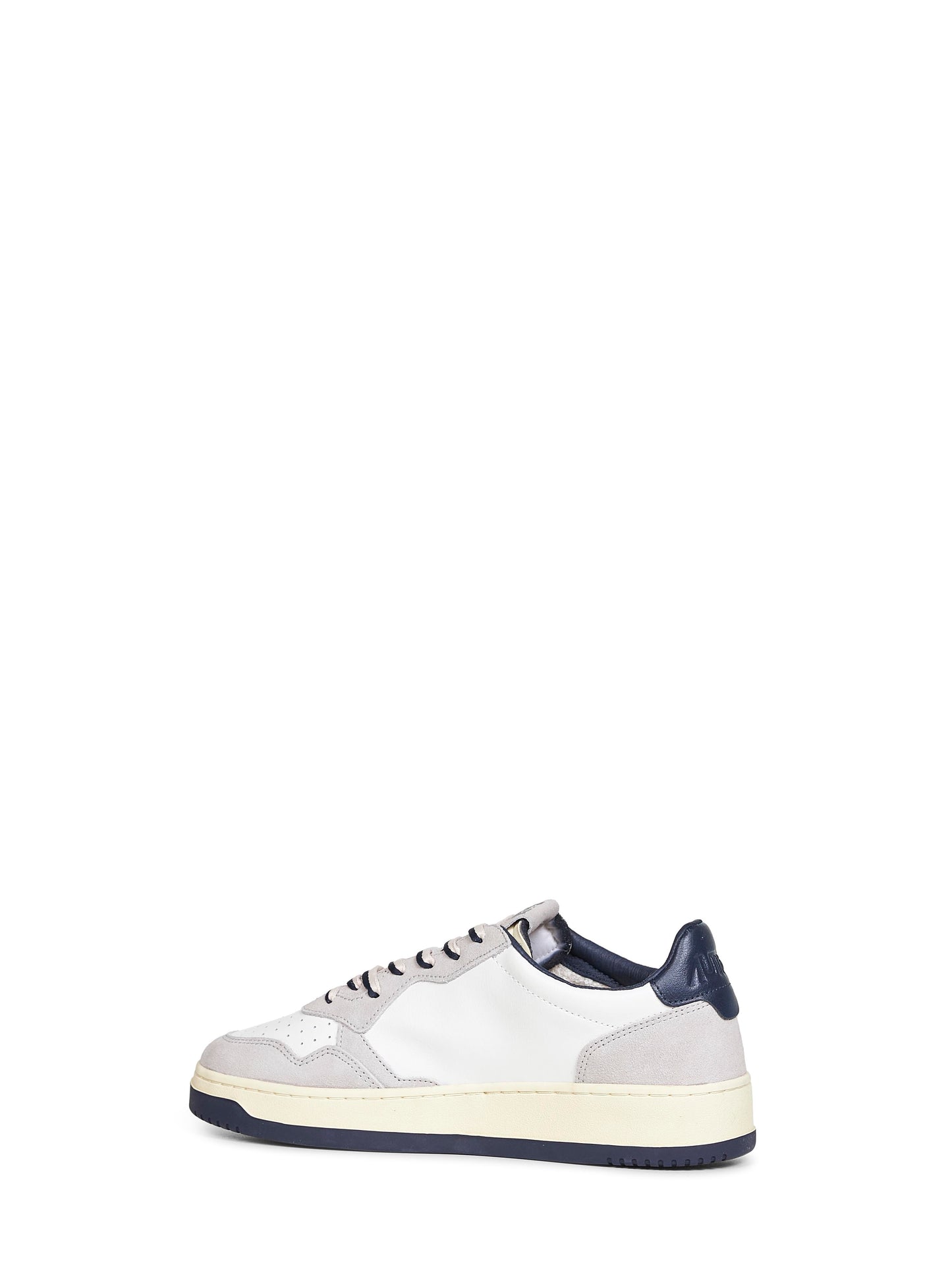 White leather and vapor suede Medalist Low sneakers