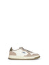 White leather and licorice suede Medalist Low sneakers