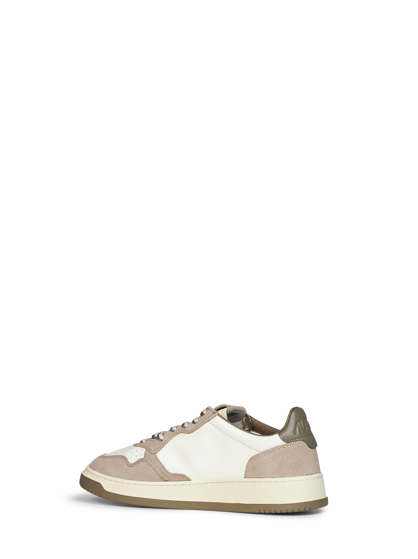 White leather and licorice suede Medalist Low sneakers