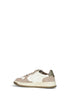 White leather and licorice suede Medalist Low sneakers