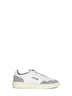 White leather and cement suede Medalist Low sneakers