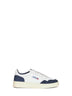 White leather and denim suede Medalist Low sneakers