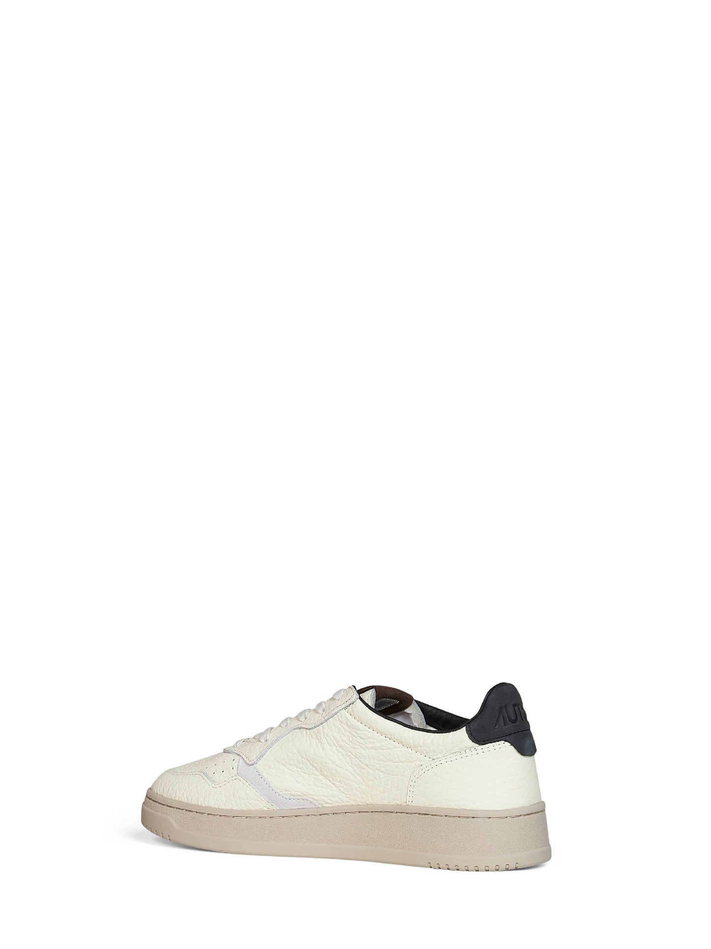White leather and pinecone suede Medalist Low sneakers