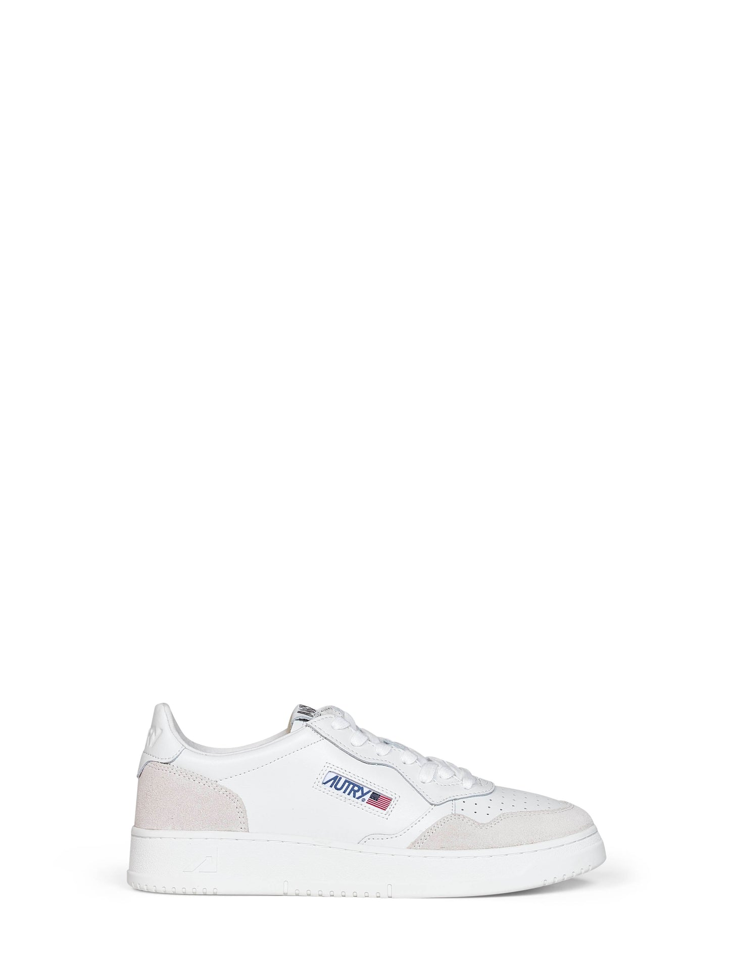 White leather and suede Medalist Low sneakers