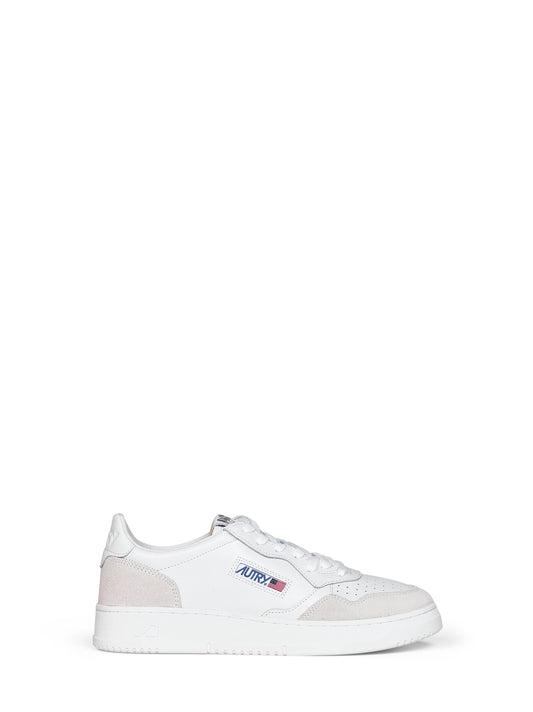White leather and suede Medalist Low sneakers
