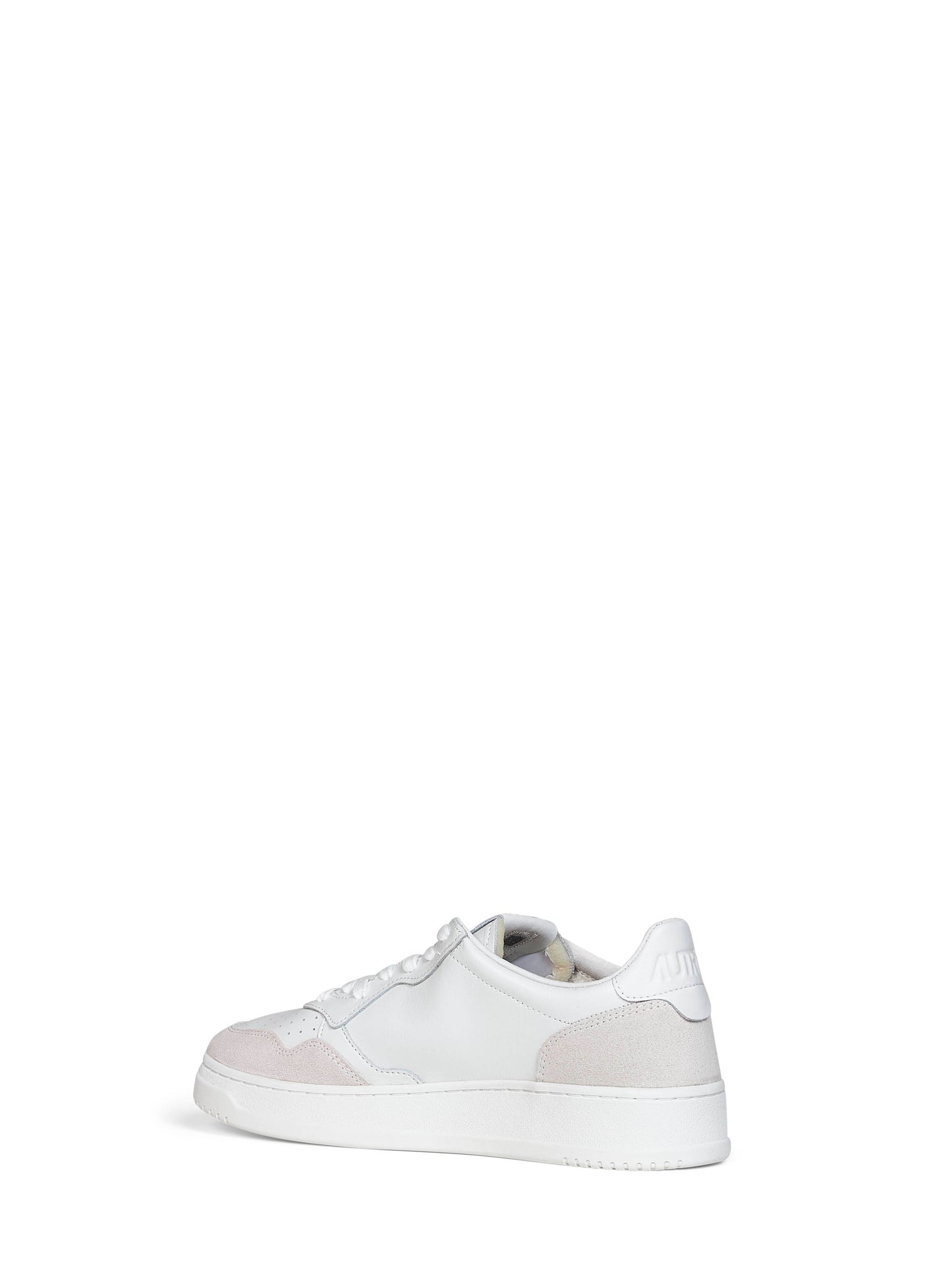 White leather and suede Medalist Low sneakers