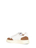White leather and tobacco suede Medalist Low sneakers