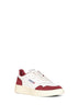 Sneakers Medalist Low in pelle bianca e suede borgogna