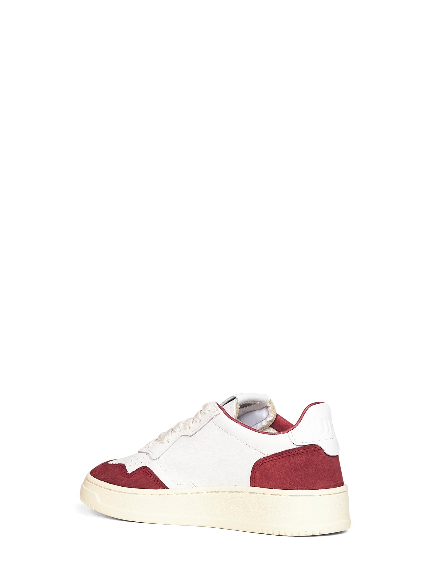 Sneakers Medalist Low in pelle bianca e suede borgogna