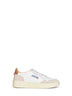 White leather and beige suede Medalist Low sneakers