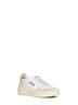 White leather and beige suede Medalist Low sneakers