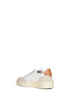 White leather and beige suede Medalist Low sneakers