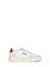 White leather and beige suede Medalist Low sneakers