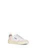 White leather and beige suede Medalist Low sneakers