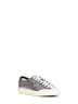 Sneakers Windscape Low in pelle laminata argento