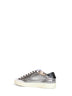 Sneakers Windscape Low in pelle laminata argento