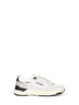 White mesh and silver glitter leather Hyperway sneakers