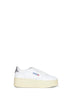 White leather Medalist Platform sneakers