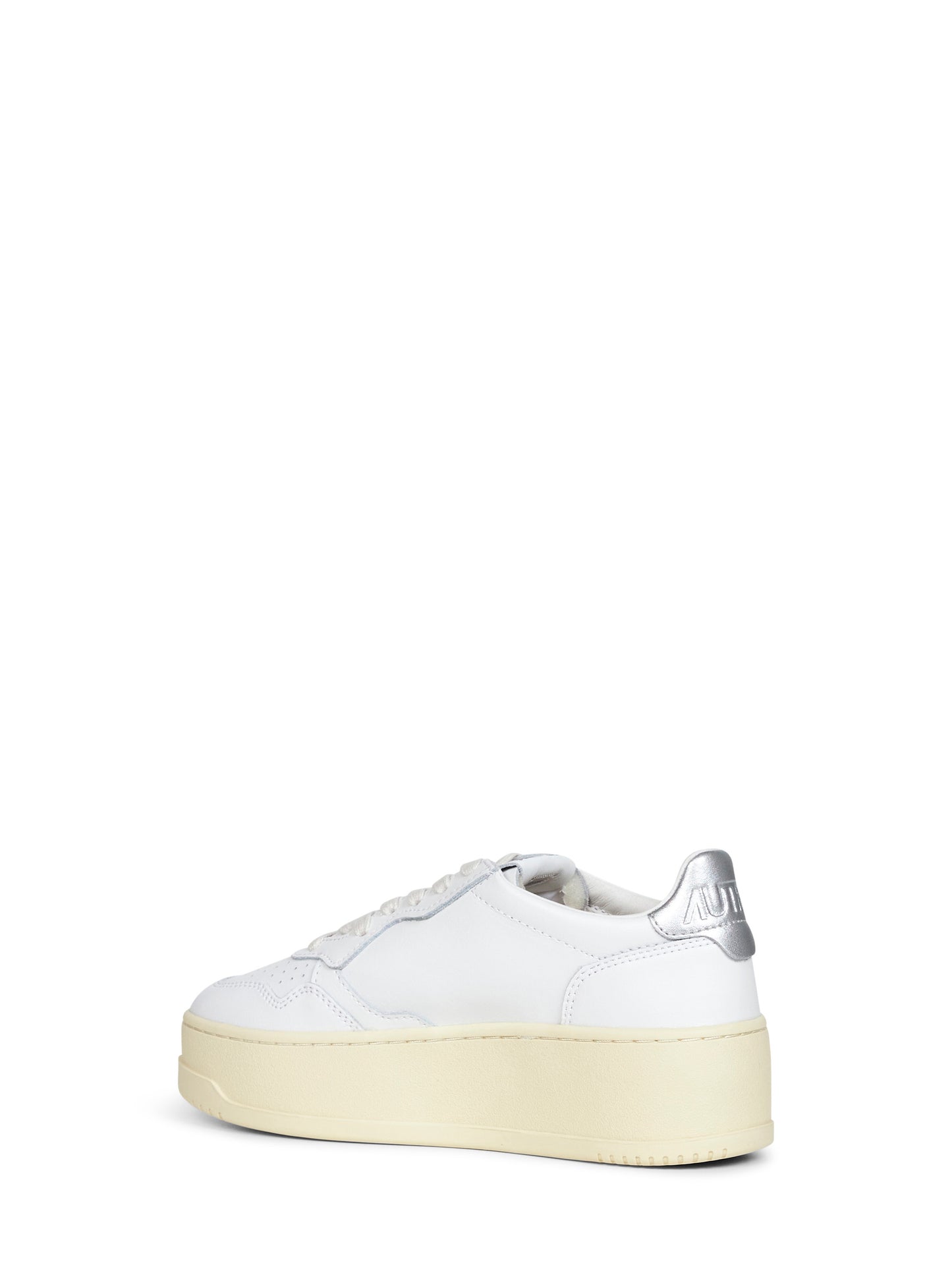 White leather Medalist Platform sneakers