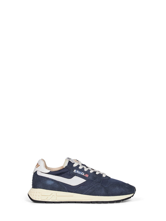 Space blue nylon and suede Reelwind Low sneakers