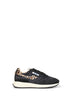 Black nylon and calf hair Reelwind Low sneakers