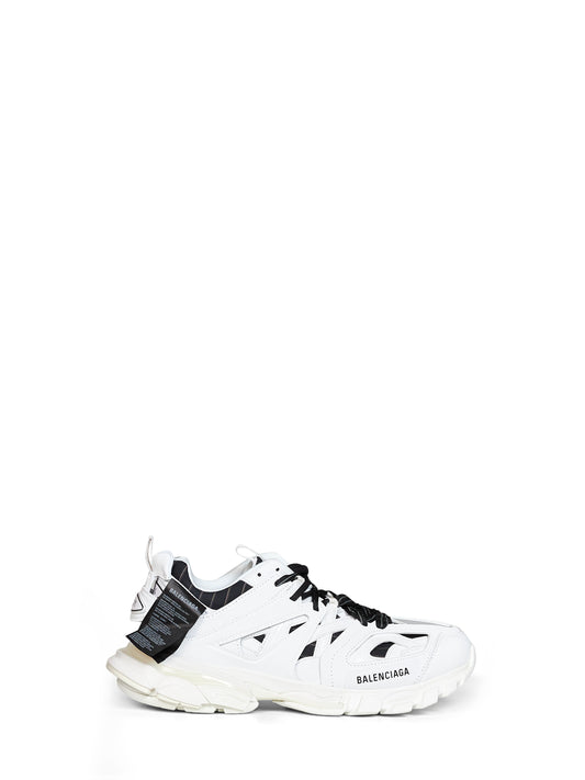 Sneakers Track Shirt in poliuretano e cotone bianco e nero