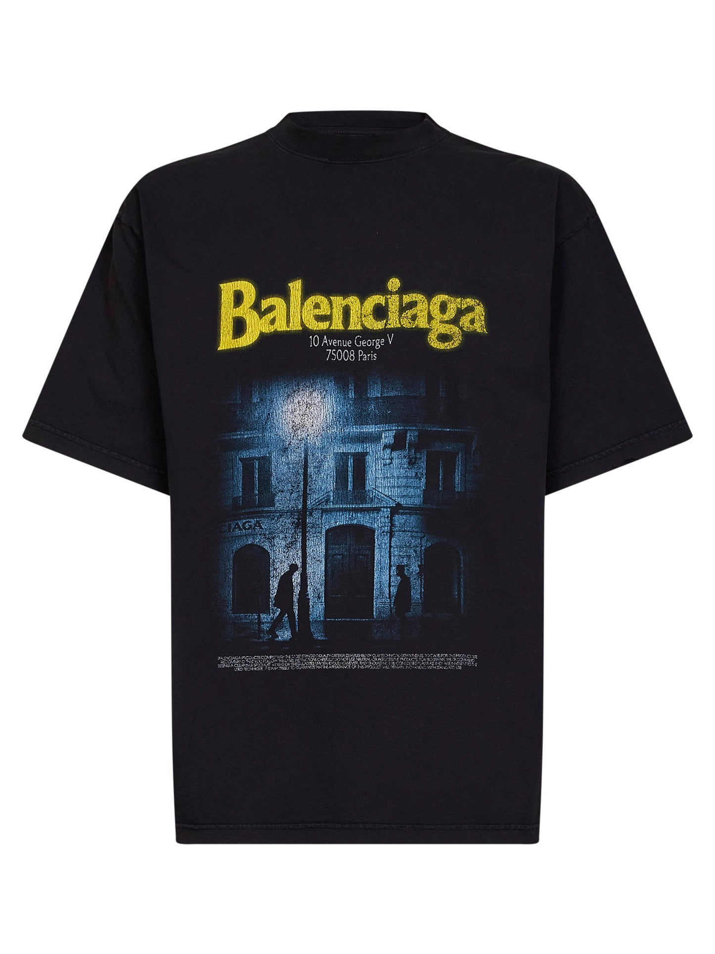 T-Shirt The Address Vestibilità Media nero slavato