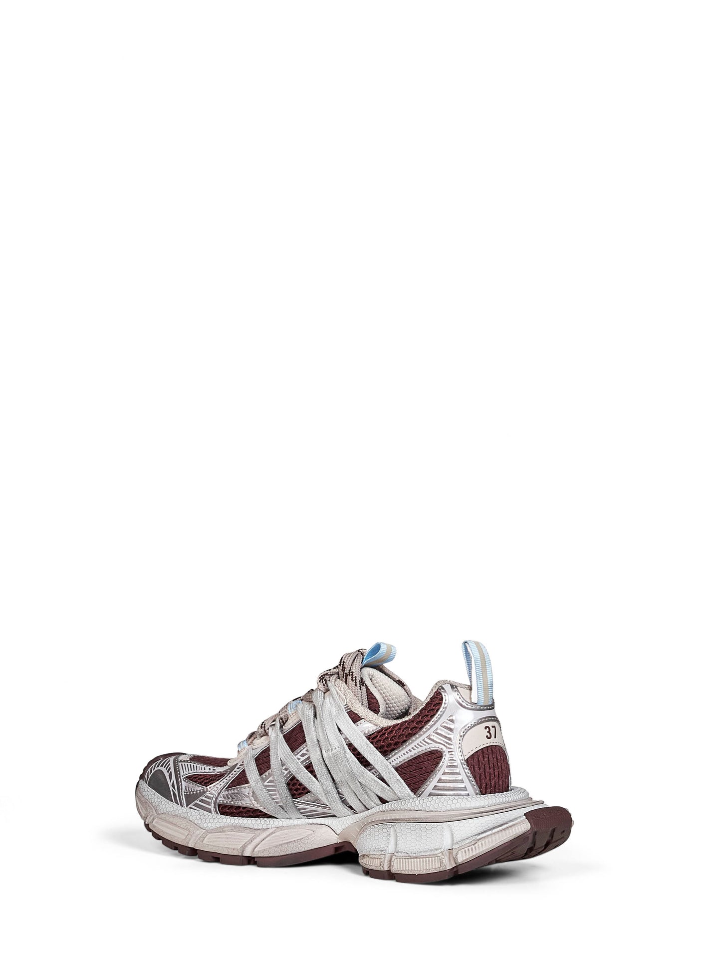 Brown and beige and blue 3XL Interlace sneakers