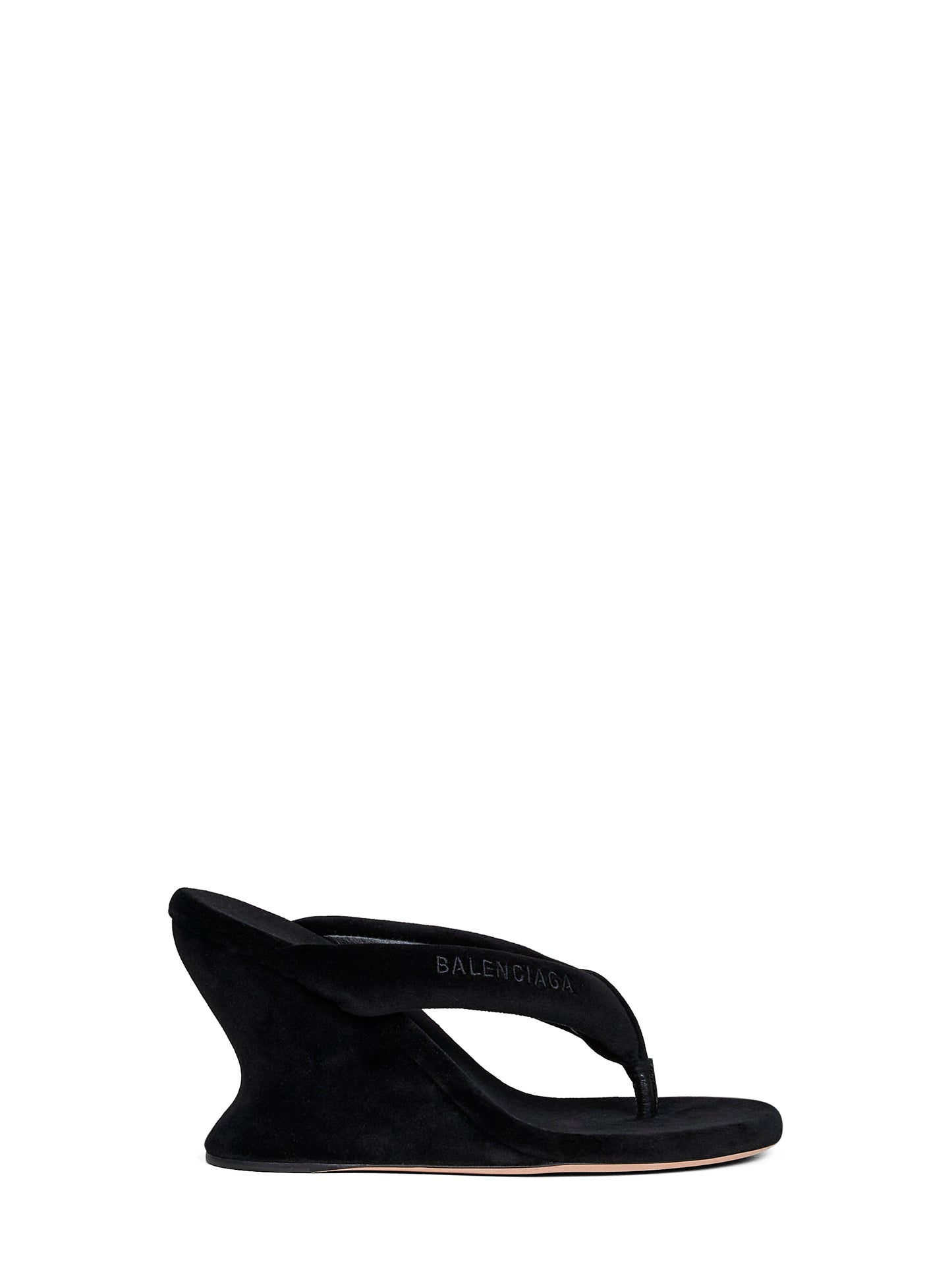 Black Gaeta 90mm Wedge Thong sandals