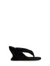 Black Gaeta 90mm Wedge Thong sandals