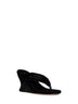 Black Gaeta 90mm Wedge Thong sandals