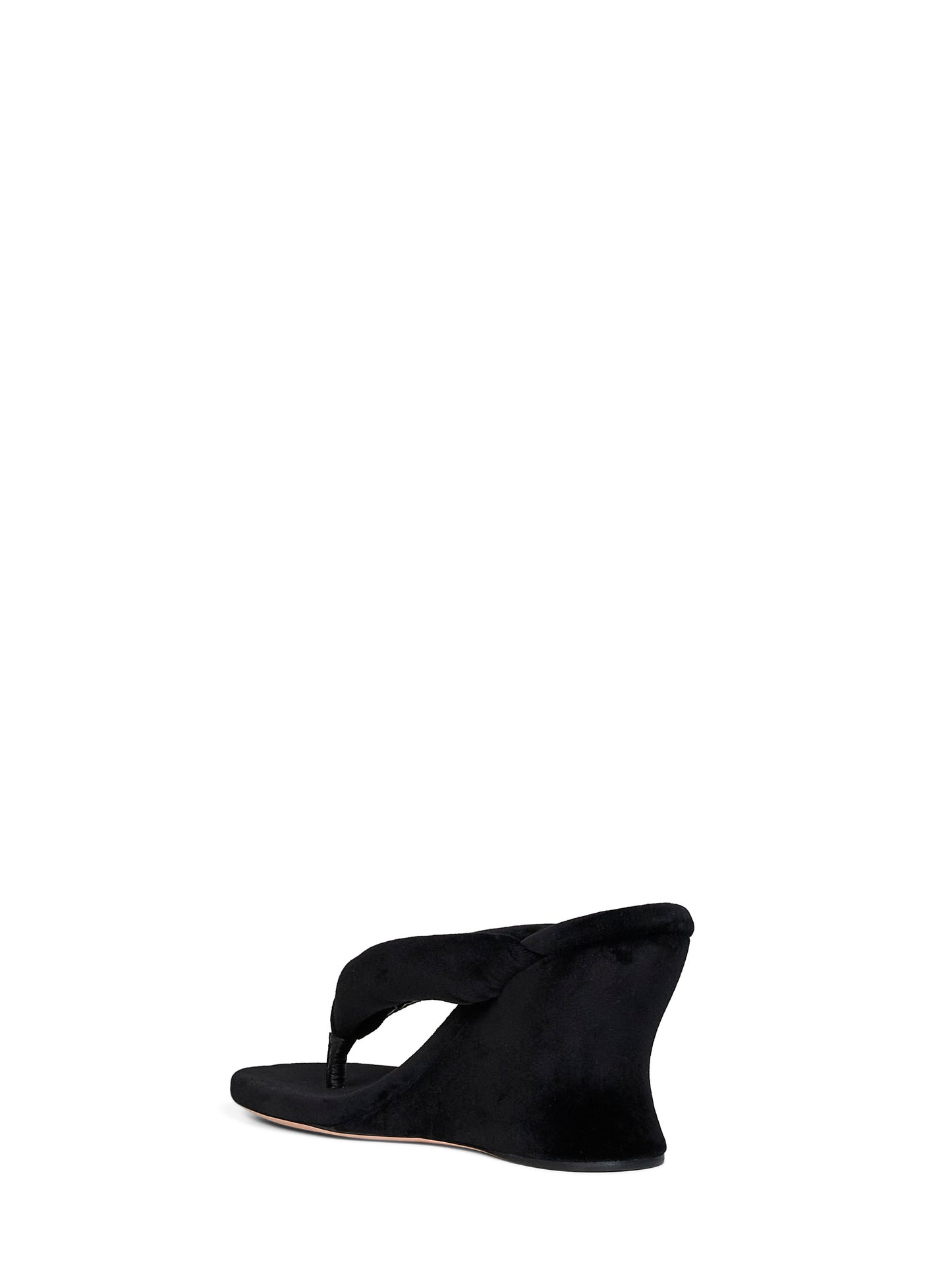 Black Gaeta 90mm Wedge Thong sandals