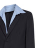 Giacca-Camicia Ibrido in twill di lana navy scuro