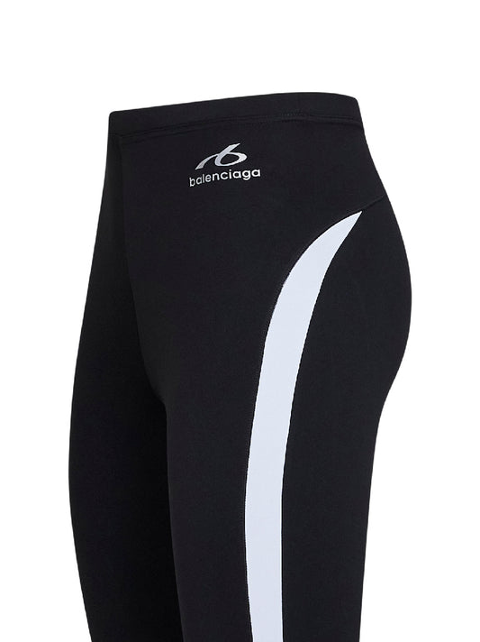 I Leggings TechWear in tessuto tecnico nero e bianco