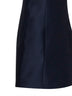 Miniabito a trapezio stile blazer in lana e seta blu navy