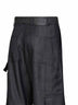 Pantaloni Cargo Morbidi in twill di lana navy scuro