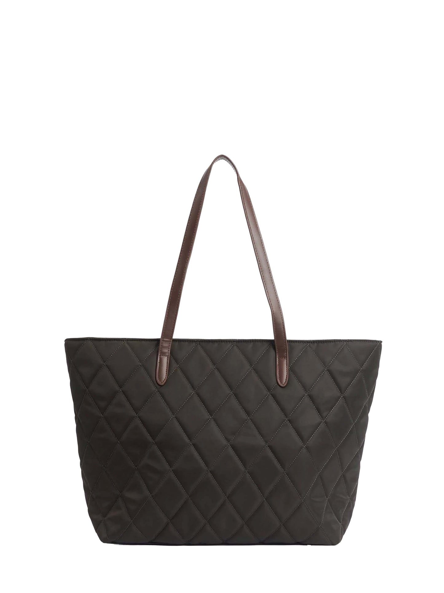 Olive quilted tote bag