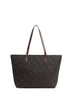 Olive quilted tote bag