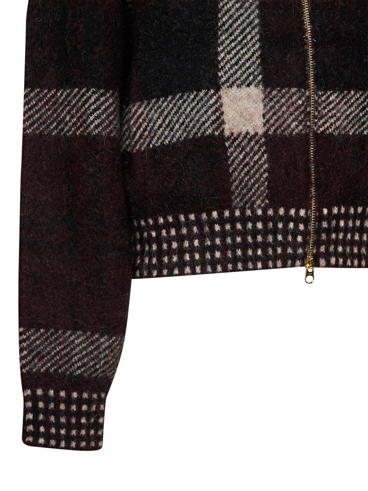 Tartan alpaca and wool-blend Carville zip-up blouson
