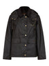 Olive waxed cotton Avon hooded jacket