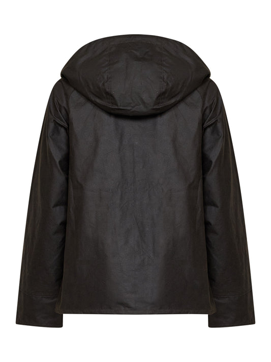 Olive waxed cotton Avon hooded jacket