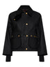 Black Beadnell crop waxed jacket