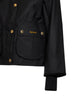 Black Beadnell crop waxed jacket