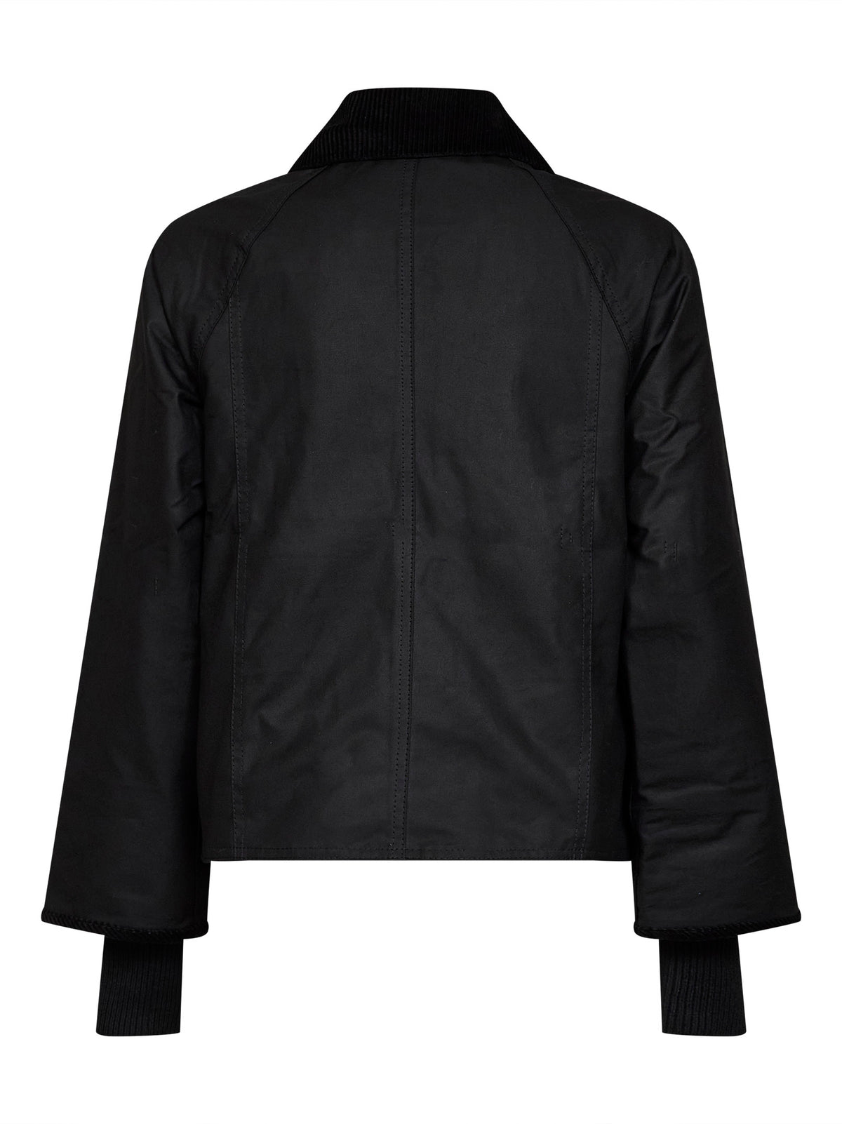 Black Beadnell crop waxed jacket