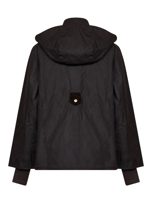 Olive waxed cotton Willowmere hooded jacket