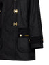 Giacca midi Felton in cotone cerato nero