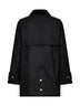 Giacca midi Felton in cotone cerato nero