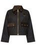 Olive quilted waxed cotton and tartan fabric Spey jacket