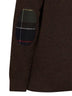 Maglione a mezza zip Holden in lana d'agnello rovere scuro